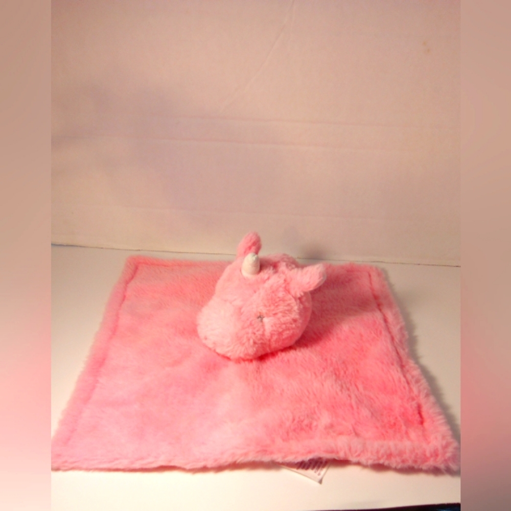 Parents Choice Pink Unicorn Plush Lovey Security Blanket